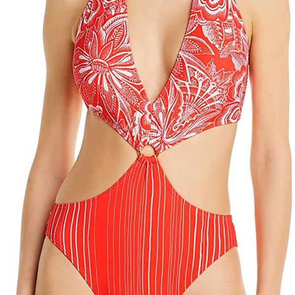 Vince Camuto Riviera Dei Fiori Ring Mixed Pring Monokini - Picture 3 of 6